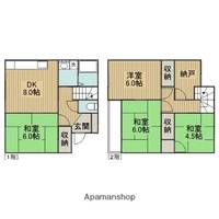 神奈川県相模原市南区古淵1丁目の賃貸テラスハウス1の間取り