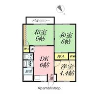 ハイツオクネⅠ201の間取り