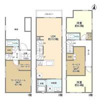 神奈川県横浜市旭区万騎が原(一戸建)の賃貸物件の間取り