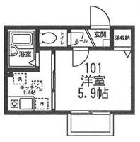 グリーンカーサ E101号室の間取り
