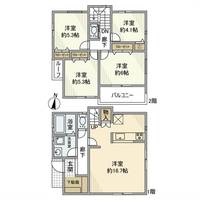 神奈川県大和市西鶴間7丁目(一戸建)の賃貸物件戸建ての間取り
