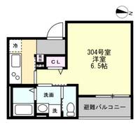 神奈川県藤沢市本町1丁目の賃貸アパートの間取り