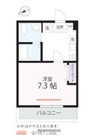 ハーミットクラブハウス衣笠ⅡA棟の間取り