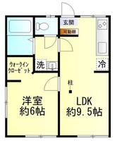 神奈川県横浜市西区北軽井沢の賃貸アパートの間取り