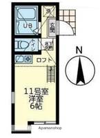 神奈川県横浜市港北区小机町の賃貸アパートの間取り