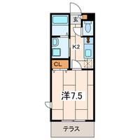 神奈川県横浜市青葉区桜台の賃貸アパートの間取り