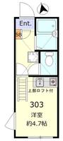 東京都大田区西六郷1丁目の賃貸アパートの間取り