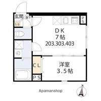 東京都大田区大森本町1丁目の賃貸マンションの間取り