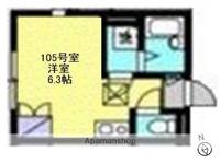 神奈川県横浜市神奈川区六角橋2丁目の賃貸アパートの間取り