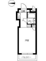スカイコート品川第2201号室の間取り
