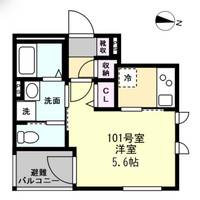 神奈川県藤沢市本町1丁目の賃貸アパートの間取り