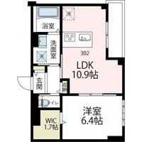 ニューグランデュールⅡ302号室の間取り