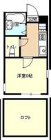 神奈川県相模原市南区古淵5丁目の賃貸アパートの間取り
