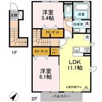 ターナ木曽西 B棟の間取り