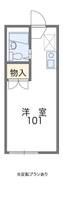 レオパレス中曽根Ⅱ202の間取り