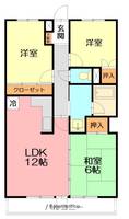 神奈川県平塚市桃浜町の賃貸マンションの間取り