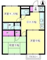 ディアコート開成IIB棟B202の間取り