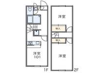レオパレスコスモスNO.6108の間取り