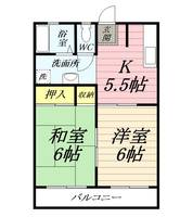 ローズガーデンAの間取り