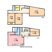 新潟県新潟市中央区万代6丁目(一戸建)の賃貸物件戸建ての間取り