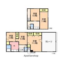 新潟県新潟市中央区天明町(一戸建)の賃貸物件戸建ての間取り