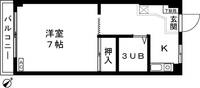 船岡山さくらハイツ207の間取り