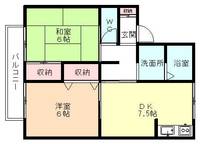 セジュール渡辺の間取り