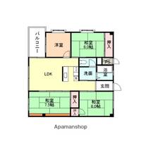 富山県富山市東中野町1丁目の賃貸マンションの間取り