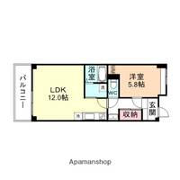 富山県富山市桜木町の賃貸マンションの間取り