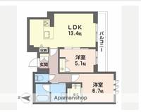 富山県富山市掛尾町の賃貸マンションの間取り