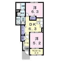 ハッピーフィールドつばき館の間取り