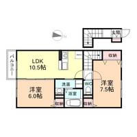 DーROOM利田 A棟の間取り