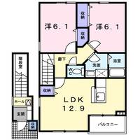 ベルフォールⅡAの間取り