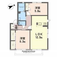 シャーメゾン枇杷 Aの間取り