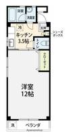 セシボン堀内Ⅱの間取り