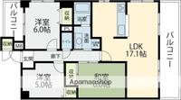 ダイアパレスロマージュ尾張町1107の間取り