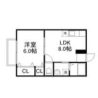 スカイハイツ203の間取り