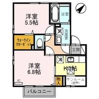 ソレル Bの間取り