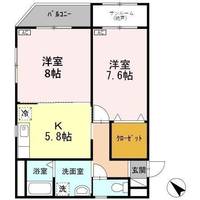 キャッスル北沢金沢205の間取り