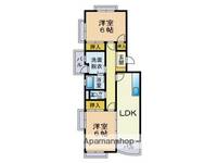 山梨県甲府市美咲1丁目の賃貸マンションの間取り