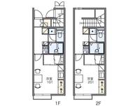 レオパレスコーラル リーフ本今110の間取り