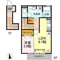 GーROOM飯柄(ジールームイイガラ) A棟の間取り