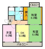 コーポ中芝原の間取り