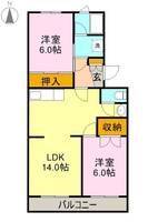 コーポ杉山の間取り