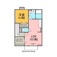 静岡県三島市加茂川町の賃貸アパートの間取り