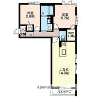 メゾンドアンビシア105の間取り