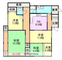静岡県御殿場市中畑(一戸建)の賃貸物件戸建ての間取り