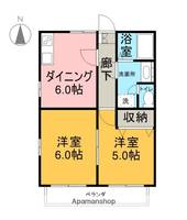 静岡県富士市三ツ沢の賃貸アパート101の間取り