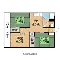 サンフラッツ北裏202の間取り