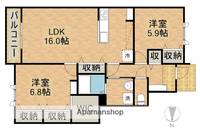 ONSESUITEⅩⅥBの間取り